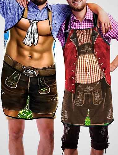  karneval oktoberfest ölkostym förkläde dirndl trachtenkleider oktoberfest / öl bayersk bayersk traditionell stil wiesn damförkläde i traditionell stil tyg