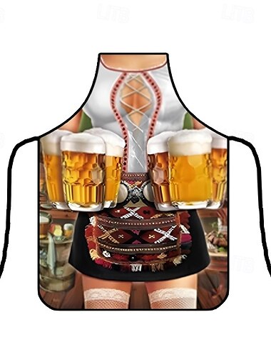  Oktoberfest öl Kostym Förkläde Dirndl lederhosen Oktoberfest / öl Bayersk Bayerskt par Wiesn Traditionell stil Ängar Herr Dam Fest Ölfestival Traditionell stil tyg Förkläde
