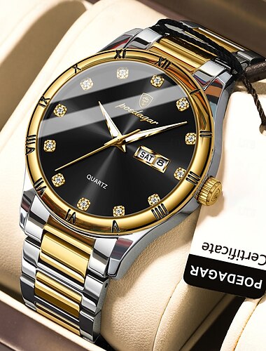  878 neue multifunktionale herren retro uhr doppel kalender nacht licht wasserdicht herren quarzuhr