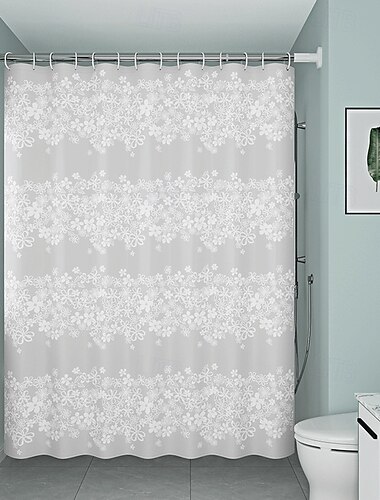  PEVA Duschvorhänge wasserabweisender Badvorhang für Badezimmer-Dusche und Badewanne mit Haken extra lang 240cm
