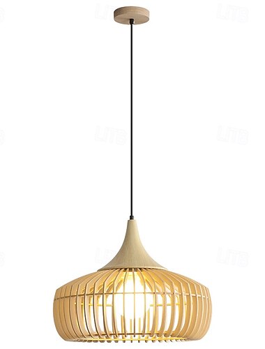  LED-pendellampa hängande lampor för tak träpendellampor lampskärm ljuskronor för matsal lyxig vardagsrumsdekoration 110-240v