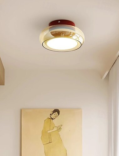  LED Ceiling Light 1-Light 20cm Ring Design Flush Mount Lights Metal Ceilling Light for Corridor Porch Bar Creative Loft Balcony Lamps  110-240V