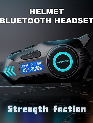  наушники-шлемы k09 bluetooth с функцией внутренней связи в реальном времени, fm-радио, шумоподавлением, водонепроницаемостью ipx8, длительным сроком службы батареи для езды на мотоцикле