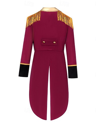  Retro / vintage Punk og gotisk Kostymer i middelalderstil Jakke tailcoat Ren Faire Prins Adelsmann Jacquard Herre Royal Steampunk Maskerade Fest Voksne Frakk Alle årstider