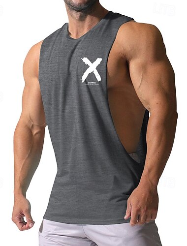  Per uomo Canotta Maglietta smanicata Canottiera Maglietta senza maniche Senza Maniche Girocollo Estate Stampato Moda Designer Essenziale Classico Vacanza Streetwear Uscire Nero Bianco Rosso Maglietta
