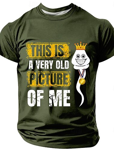  Herre Humor for voksne T skjorte Kortermet T skjorte 3D-utskrift Crew-hals Skjorte Mote Daglig Grunnleggende Gate Avslappet Daglig Svart Blå Grønn Sommer Vår Alle årstider Klær S M L XL XXL XXXL