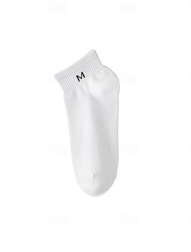  Herren 1 Paar Socken No-Show und Liner-Socken Schwarz Weiß Farbe Einfach Schule Formell Outdoor Mittel Sommer Frühling Herbst Winter Täglich Lässig