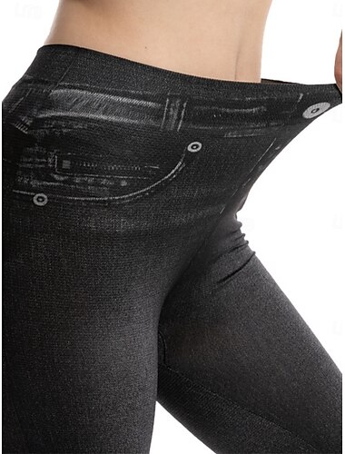  Mujeres Pantalones Leggings Impresión 3D Vacaciones Moda Vintage Streetwear Largo Hasta la Pantorrilla Cintura Alta Sencillo Cómodos Suaves Elásticos al Aire Libre Calle Negro Verano Ajuste Entallado
