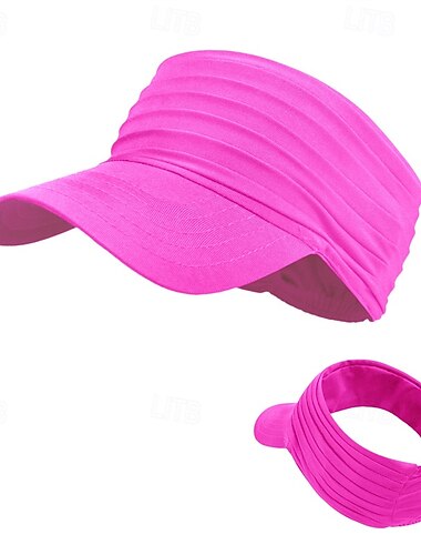  Tennis Sport Visier Parasole Damen Einfarbig Klassisch Mode Verstellbar Atmungsaktiv Schnelltrocknend für Tennis Baseball Laufen Sommer Marineblau Rosa Königsblau