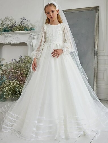  Vestido de Gala Hasta la Rodilla Vestido de Niña Florista Quinceañera Elsa congelada Niñas lindo vestido de fiesta Tul con Fruncido Estilo real tutú Ajuste 3-16 años