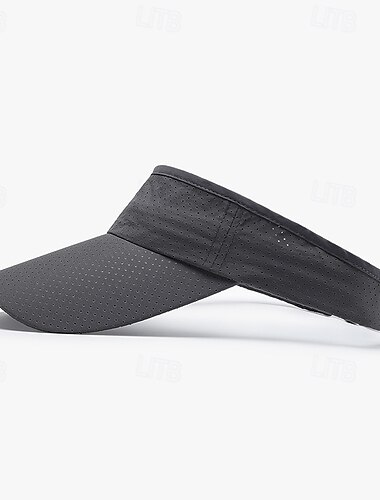  Visera deportiva de tenis Sonnenblende Mujer Color sólido Clásico Moda Ajustable Transpirable Dispersor de humedad para Tenis Béisbal Corriendo Verano Negro Blanco Azul Marino Oscuro