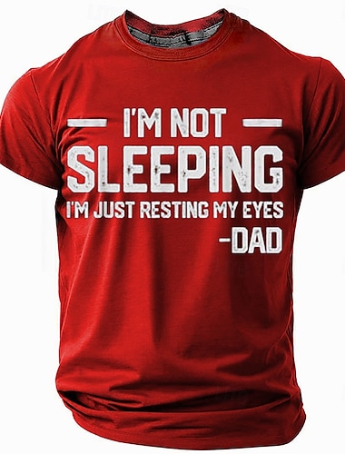 Homens Gíria engraçada pai Camiseta Manga Curta Camiseta Impressão 3D Gola Redonda Camisa Moda Diário Básico Rua Casual Diário Preto Vermelho Azul Verão Primavera Todas as Estações Roupa S M L XL XXL