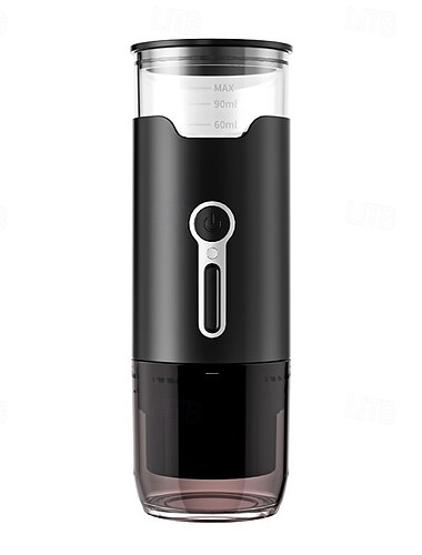  cafeteira portátil e cafeteira de carro, cafeteira portátil, cafeteira de viagem para camping, caravanismo, caminhadas e uso em escritório, função de autoaquecimento