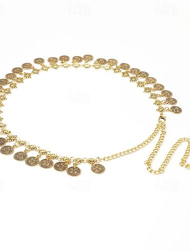  Damen Gürtel Legierung Silber Gold Taillengürtel Straße Täglich Einfarbig