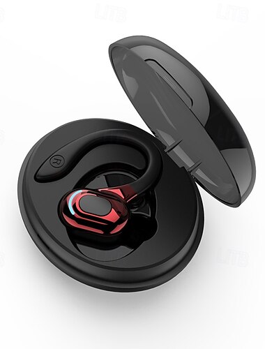  L8 trådløse Bluetooth ørekrok ørepropper – IPX4 vanntett 14 timers batteri dual-port ladetui HiFi lyd lette sport gaming hodetelefoner