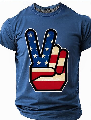  Patriotic T Shirts For Men Funny Slang T Shirt Short Sleeve T shirt 3D Print Crew Neck Shirt Fashion Daily Casual Street Casual Daily Black Red Blue Summer Spring All Seasons Clothing Apparel S M L