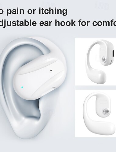 YJ77 TWS In-Ear Auriculares con Gancho Bluetooth 5.2 Inalámbricos con Micrófono Incorporado Conexión Automática Baja Latencia para Android iOS