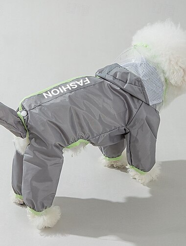  Hund Katze Regenmantel Regenjacke Mode Klassisch Reflektierend Wasserdicht Waschbar Outdoor Hundebekleidung for Klein Mittelgroß