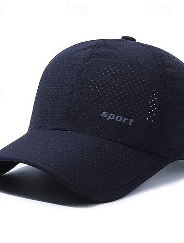  Gorra de Béisbol Gorra de tenis Hombre Casquillo Letra y Número Protección Solar Transpirable Dispersor de humedad para Tenis Béisbal Corriendo Verano Negro Azul Marino Oscuro Gris oscuro