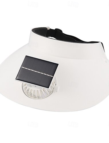  Solar-Ventilatorhut, Visierhut für den Außenbereich, Ventilator-Visierhut für Damen, solarbetrieben – Sonnenblenden-Kühlhüte mit USB-Aufladung und integrierter 3-Gang-Einstellung