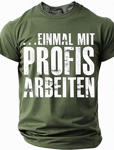  Herren Lustiger Slang Deutsch T Shirt Kurzarm T-Shirt 3D-Druck Rundhalsausschnitt Hemd Mode Täglich Basic Straße Lässig Täglich Schwarz Rote Blau Sommer Frühling Bekleidung S M L XL XXL XXXL