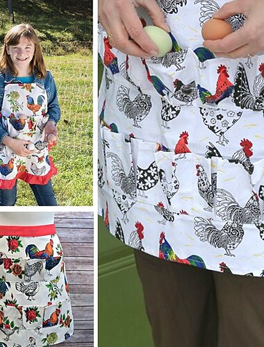  Eiersammeltuch, wiederverwendbare multifunktionale Hühnereier-Sammelschürze für Erwachsene mit 12 Taschen für den Spaziergang