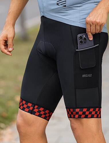  Arsuxeo Voor heren Gestreept Fietsbroek voor op de weg Wielrenondershorts Wielrenbroek Fietsen Short / Broekje Panty Past Op Maat Bergracen Wegwielrennen Sport Rekbaar Comfortabel Beschermend