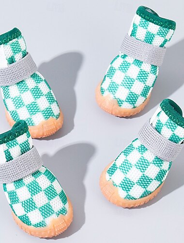  Hundeschuhe für große, kleine und mittelgroße Hunde – atmungsaktive Hundestiefel für den Sommer, Pfotenschutz für heiße Straßenbeläge, für Spaziergänge im Freien im Winter und Schnee, rutschfeste