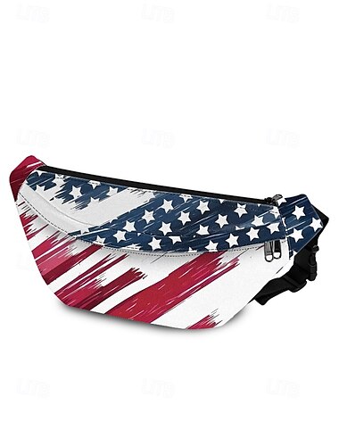  Herren-Gürteltasche mit amerikanischer Flagge – stylische Unisex-Umhängetasche für Sport, Unabhängigkeitstagsfeiern und den täglichen Gebrauch