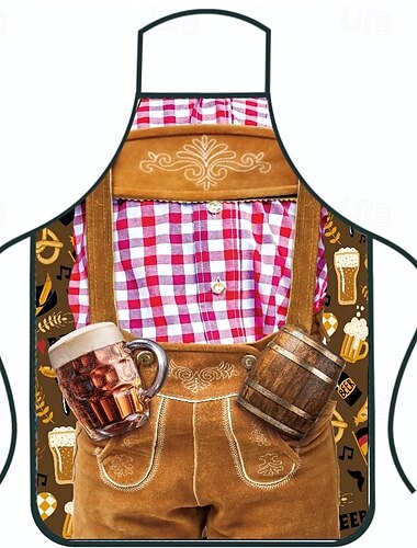  Oktoberfestbier Kostüm Schürze Dirndl Lederhosen Oktoberfest / Bier Bayerisch Bayerisches Paar Wiesn Traditioneller Stil Wiesn Herren Damen Party Bier Festival Stoff im traditionellen Stil Schürze