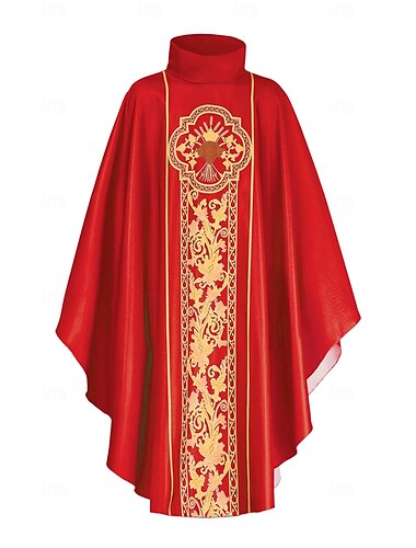  Retro Vintage Mittelalterlich Renaissance Robe Soutane Ren Faire Priester Druck Herren Halloween Karneval Maskerade Erwachsene Umhang