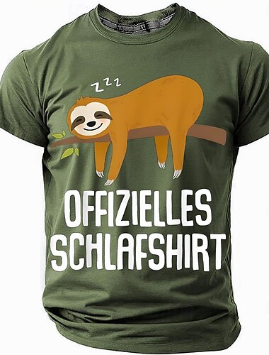  Herren Lustiger Slang Deutsch T Shirt Kurzarm T-Shirt 3D-Druck Rundhalsausschnitt Hemd Mode Täglich Basic Straße Lässig Täglich Schwarz Rote Blau Sommer Frühling Ganzjahres Bekleidung S M L XL XXL