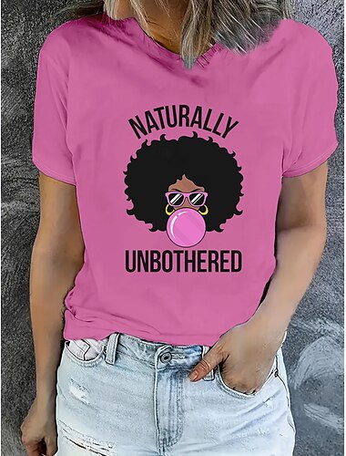  女性用 Tシャツ 夏のトップス レタード 抽象的 クラシック カジュアル 半袖 クルーネック クロップトップ 日常 週末 プリント レインボー 夏 春 秋