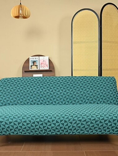  Copridivano, copridivano futon per divano letto senza braccioli, copridivano elasticizzato senza braccioli, motivo jacquard in spandex, caratteristica elastica per divano letto pieghevole.