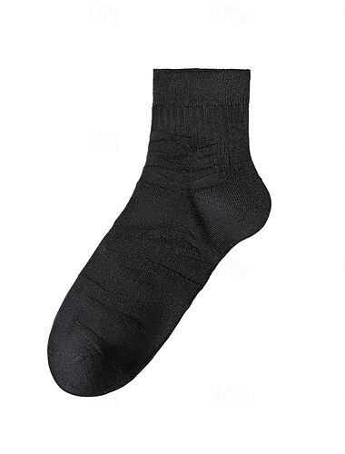  Herren 1 Paar Socken Schwarz Weiß Farbe Einfach Schule Formell Outdoor Rein Dünn Sommer Täglich Lässig