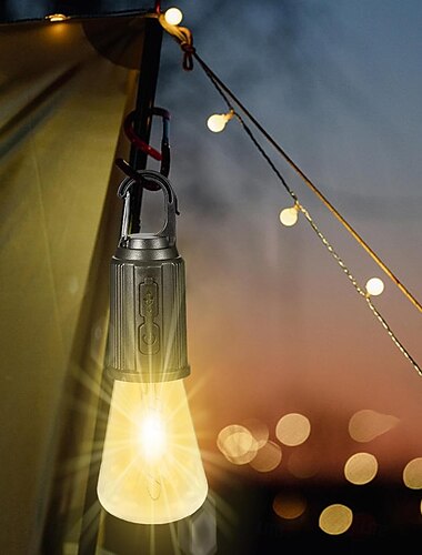  Hängende Retro-Glühbirne Typ C zum Aufladen im Freien, wiederaufladbare Wolframlicht-Campinglampen für Zelte