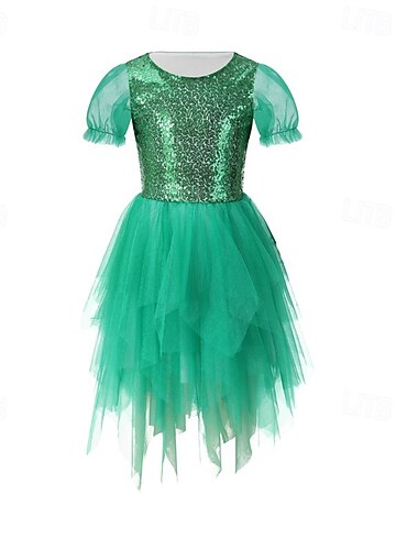 Kleine Meerjungfrau Ariel Prinzessin Aqua Princess Kleid Kostüm Blumenmädchenkleid Film- und TV-Themenkostüme Film Cosplay for Mädchen Kinder Karneval Welttag des Buches Leistung Veranstaltung / Fest