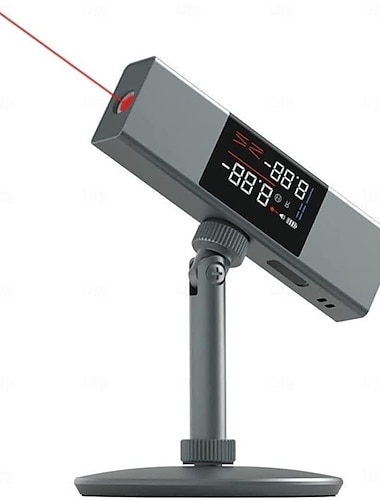  Digitale gradenboog inclinometer, hoekmeter L-as-er liniaal, met bidirectionele rode lichtmarkering, hoekzoeker met twee schermen, multifunctioneel apparaat, nauwkeurige professionele