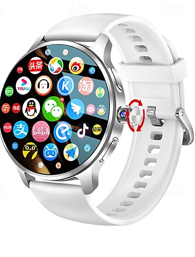 Smartwatch mit 1,89-Zoll-AMOLED-Bildschirm, 4G-SIM-Unterstützung, drehbarer Kamera, GPS, WLAN, Bluetooth-Anruf, App-Download, kompatibel mit Android