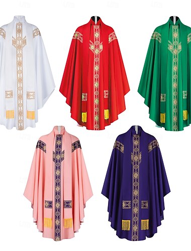  レトリ／ヴィンテージ 中世 ルネッサンス ローブ カソック ルネサンスフェア 祭司 プリント 男性用 王立 ハロウィーン カーニバル マスカレード 成人 クローク
