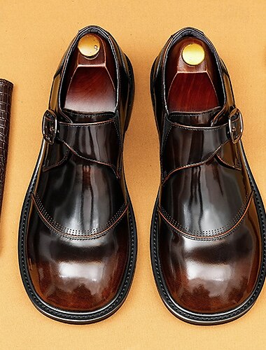  klassische Herrenschuhe aus braunem Leder mit Schnürverschluss – perfekt für formelle Abendveranstaltungen, Galas und Dinnerpartys