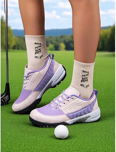  Lila Golf-Sneaker für Damen mit gepolsterter Innensohle – modische und stützende Sportschuhe für Golferinnen auf Fairways und Greens