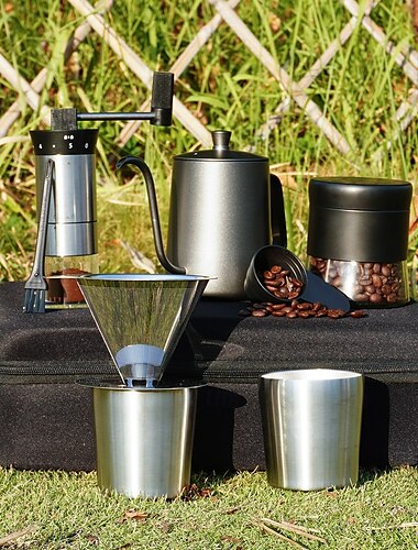  handdroppsset för kaffe, handdroppsset för kaffe, camping- och resekaffeset perfekt för födelsedagspresent