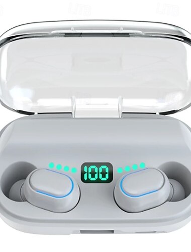  Fones de ouvido sem fio T11 TWS intra-auriculares Bluetooth 5.0 – Fones de ouvido para jogos esportivos com baixa latência microfone display LED e estojo de carregamento
