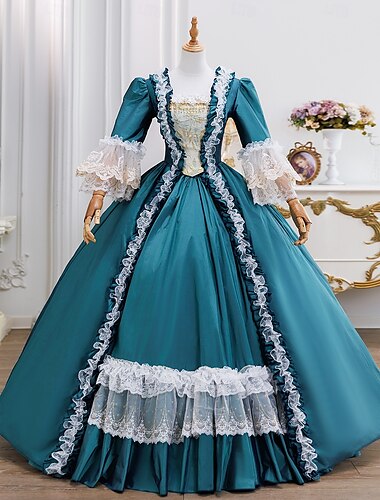  Rokoko-Ballkleid für Damen aus dem 18. Jahrhundert, Prinzessin Maria Antonietta, Rokoko, viktorianisches Renaissance-Urlaubskleid