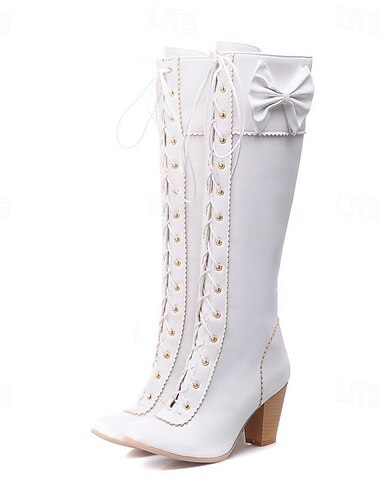  Rokoko Barock Viktorianisch Schuhe Kniehohe Stiefel Stöckelschuh Damen königlich Halloween Karneval Maskerade Leistung Maskerade Party & Abend Erwachsene Schuhe