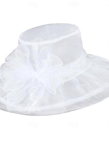  Derbyhüte für Damen, Vintage-Organza, viktorianische Kirchenhüte, eleganter Fascinator, Teeparty, Hochzeitshut
