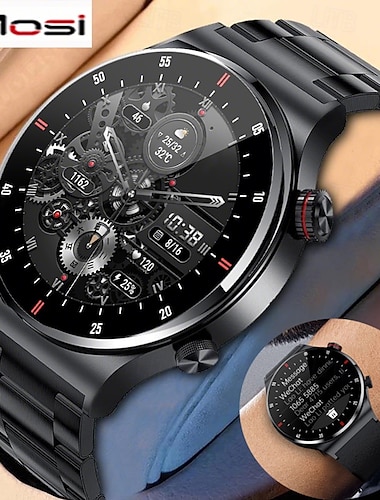  Reloj inteligente de 1.28'' rastreador de fitness llamadas por Bluetooth smartwatch con podómetro monitor de sueño impermeable IP67 para hombres y mujeres 46mm