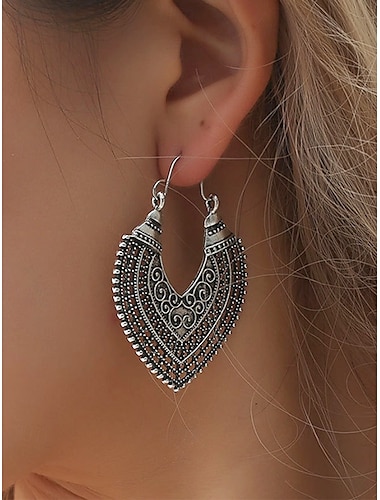  Pendientes colgantes bohemios vintage para mujer: pendientes de gancho de aleación ligera de estilo tribal para mujer: ideales para festivales, fiestas, atuendos casuales y regalos.