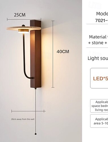  Applique da parete a LED gialla Wabi-Sabi, luce d'atmosfera a LED, per scale, cortile, balcone retrò, bagno, travertino giallo 110-240 V